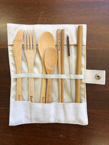 Earths Tribe Bamboo Cutlery Set - Roll Up