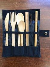 Load image into Gallery viewer, Earths Tribe Bamboo Cutlery Set - Roll Up