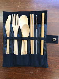 Earths Tribe Bamboo Cutlery Set - Roll Up