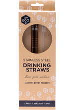 Load image into Gallery viewer, Ever Eco - Stainless Steel Rose Gold Straws - 2 Pack